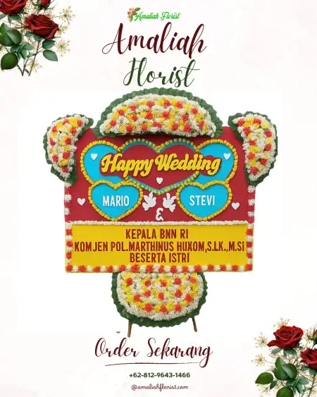 Papan Bunga Pernikahan Mrentul